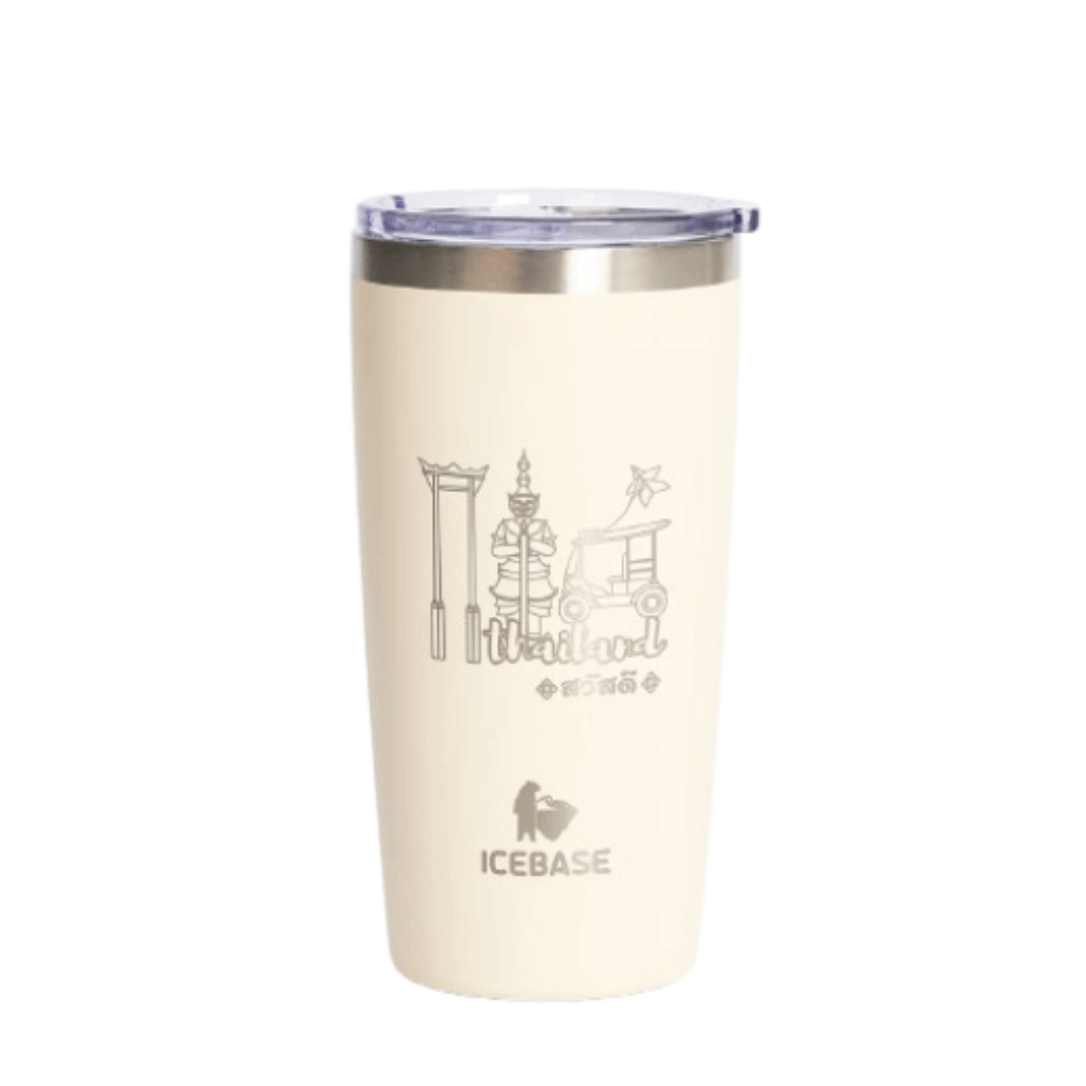แก้วเก็บความเย็น ICEBASE รุ่น VLS-701BE (THAI SIGNATURE) ขนาด 600 มิลลิลิตร สีเบจ